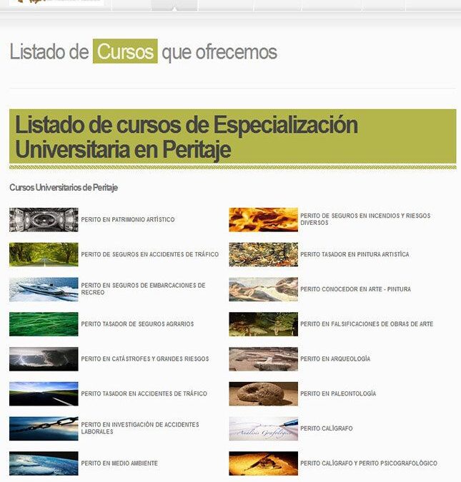 Proyecto de Cursos Universitarios de Peritos