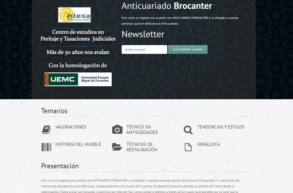 Curso en Anticuario Brocanter