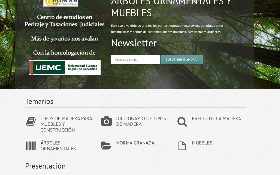 Proyecto de Perito en maderas, arboles y muebles