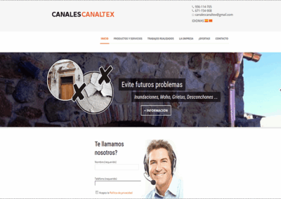 Proyecto de Página web para empresa de Canales Pluviales