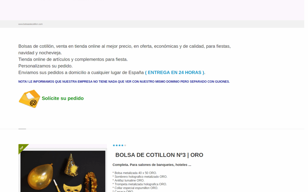 Proyecto web simple para venta