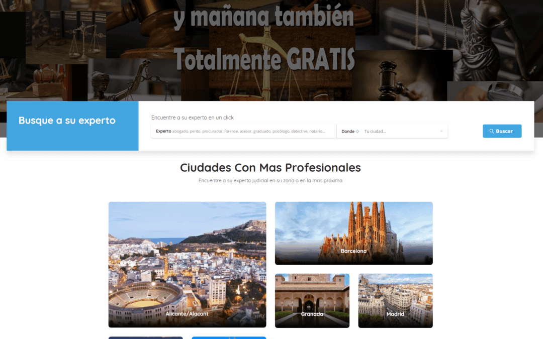 Actualización página web Expertos judiciales 2018