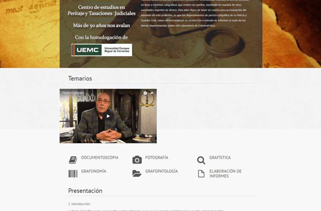 Proyecto Curso Perito Calígrafo