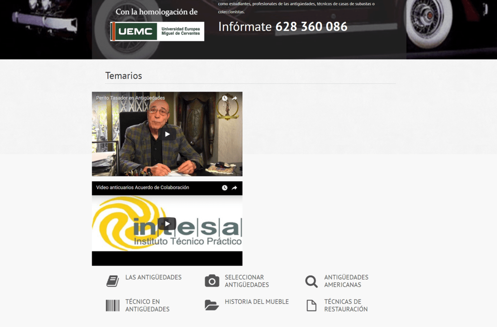 Proyecto Curso Perito Tasador en Antigüedades