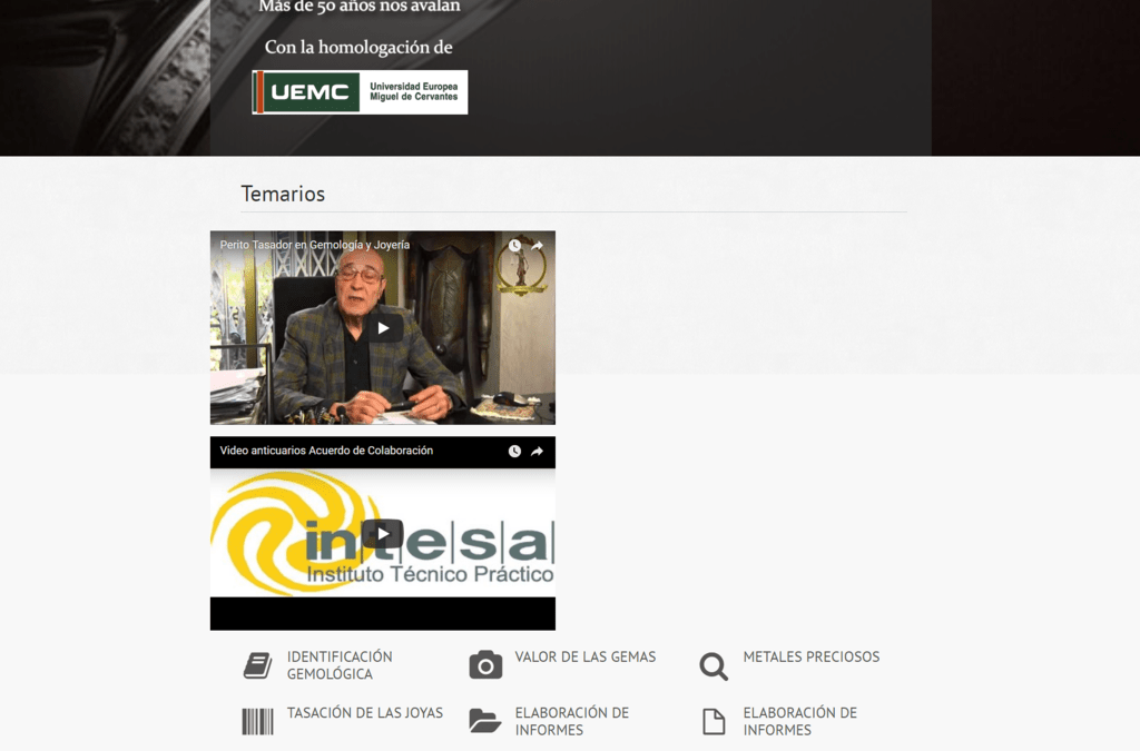 Proyecto Curso Perito Tasador en Gemología