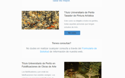 Plantilla email cursos universitarios