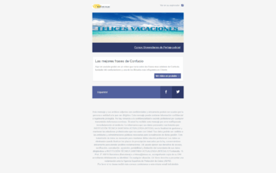 Plantilla email vacaciones centro formación