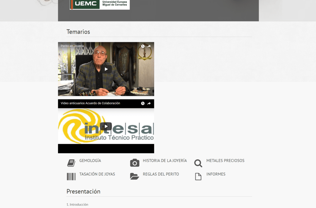 Proyecto Curso Tasador en Joyería