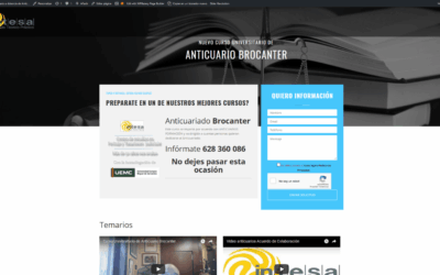 Actualización web curso anticuario brocanter 2018