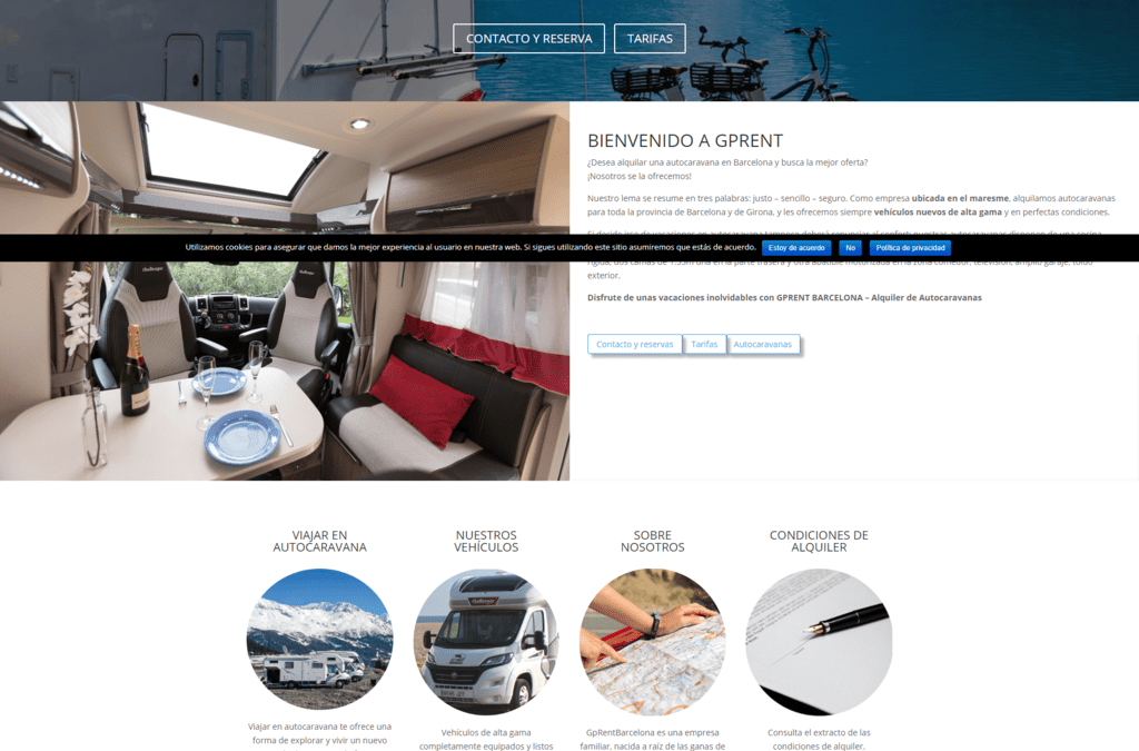 Página web alquiler autocaravanas