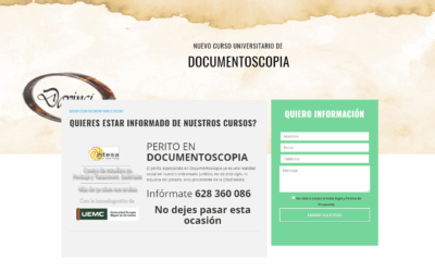 Página web curso de documentoscopia