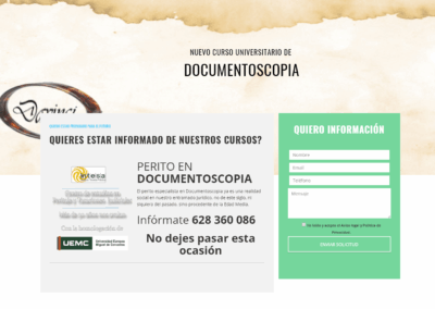 Página web curso de documentoscopia
