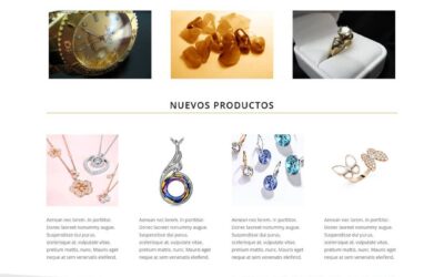 Plantilla web joyería online