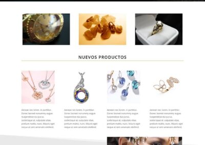 Plantilla web joyería online