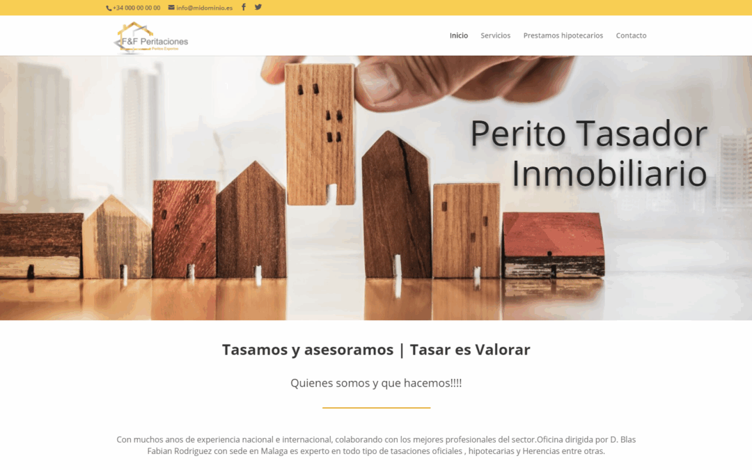 Página web peritaje inmobiliario