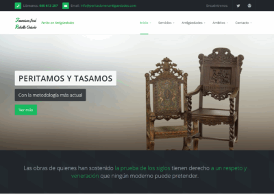 Página web Peritación en antigüedades
