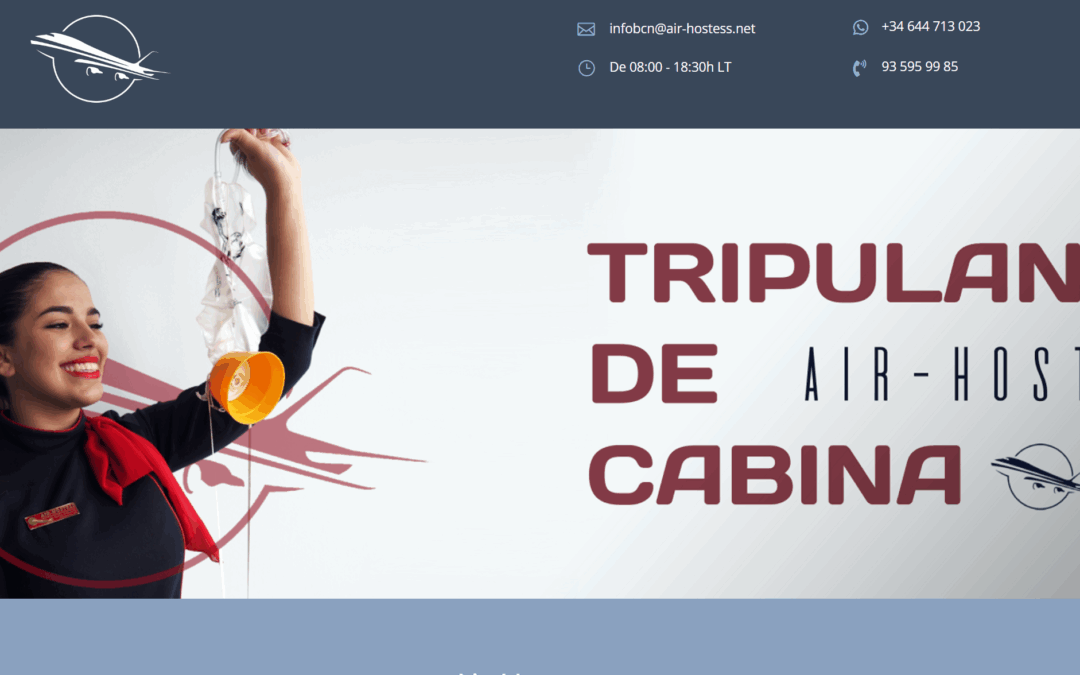 Landing Page Curso azafatas
