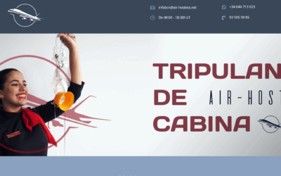 Landing Page Curso azafatas