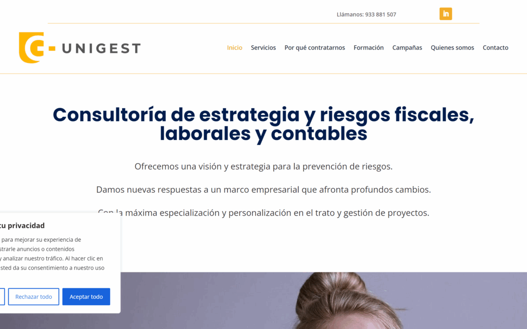 Página web Gestoría Unigest