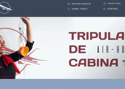 Landing Page Curso azafatas