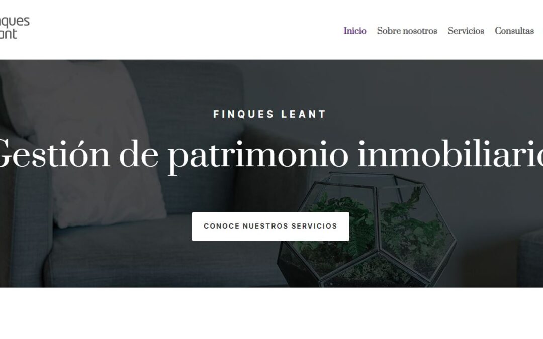 Página web Finques Leant