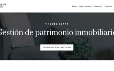 Página web Finques Leant