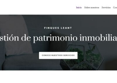 Página web Finques Leant
